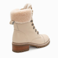 UGG Lyric Lace Up Leather Boots, for women in Beige view 13