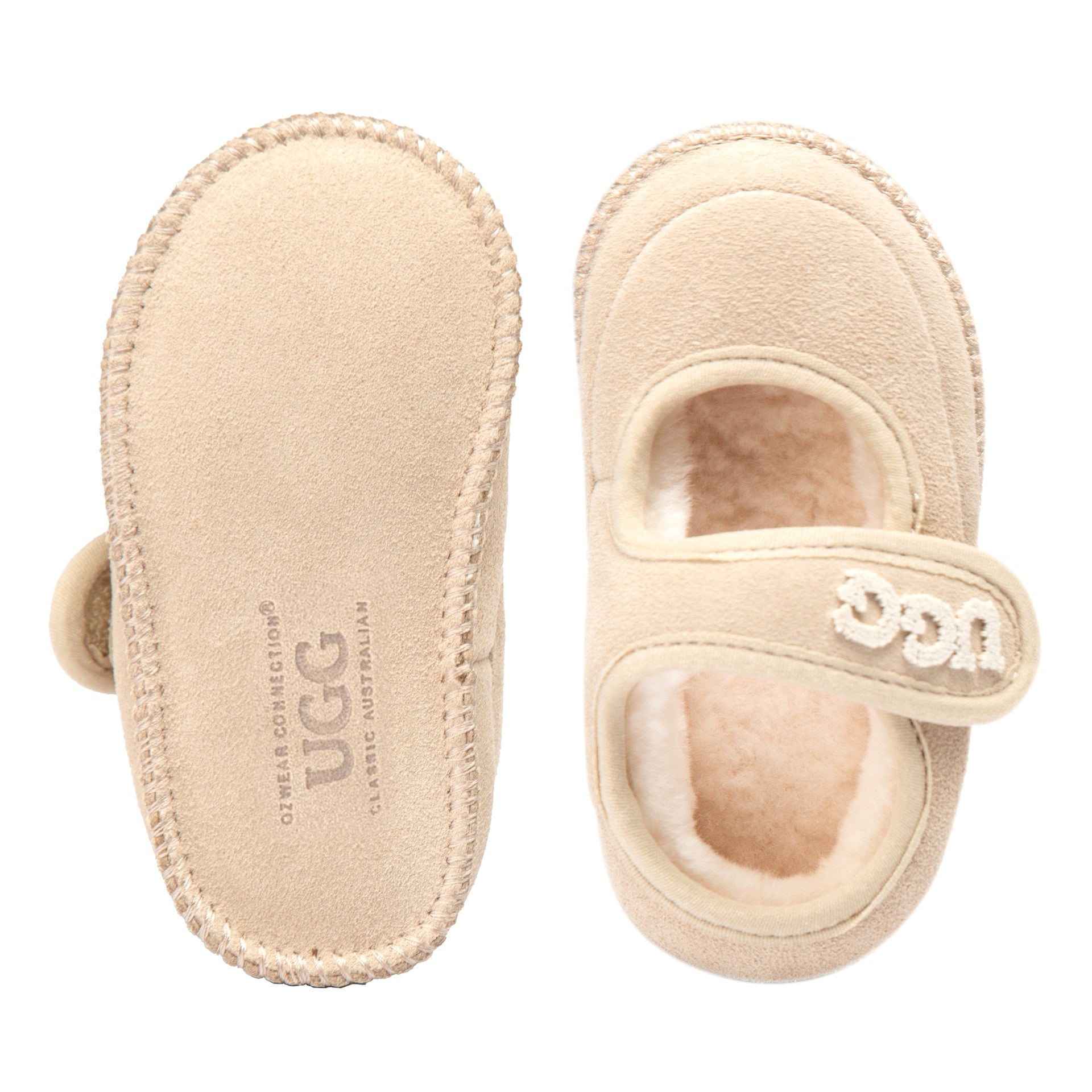 Premium Little Uggs, kids slippers in Beige view 5