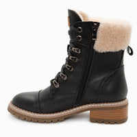 UGG Lyric Lace Up Leather Boots, for women in Black view 8