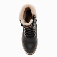 UGG Lyric Lace Up Leather Boots, for women in Black view 10