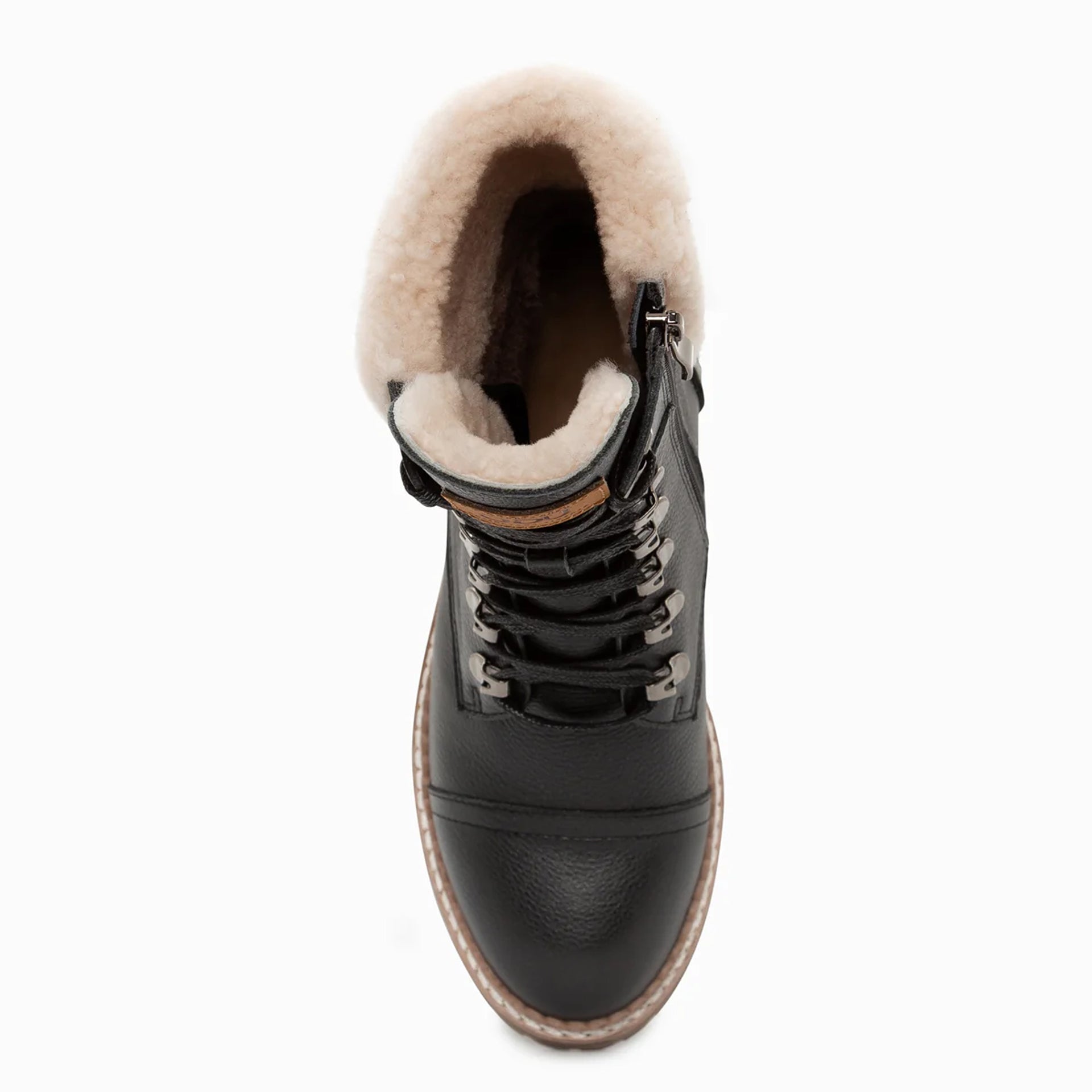 UGG Lyric Lace Up Leather Boots, for women in Black view 10