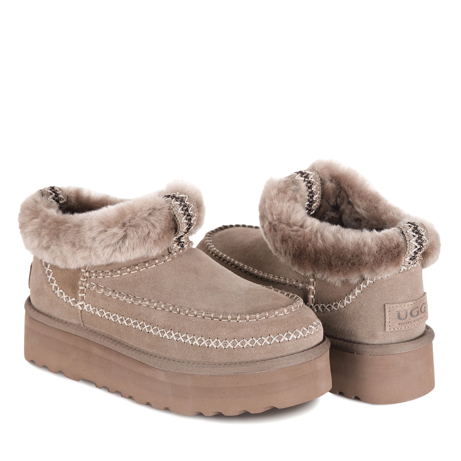 Premium Platform Uggs, women's slippers in Brown view 8
