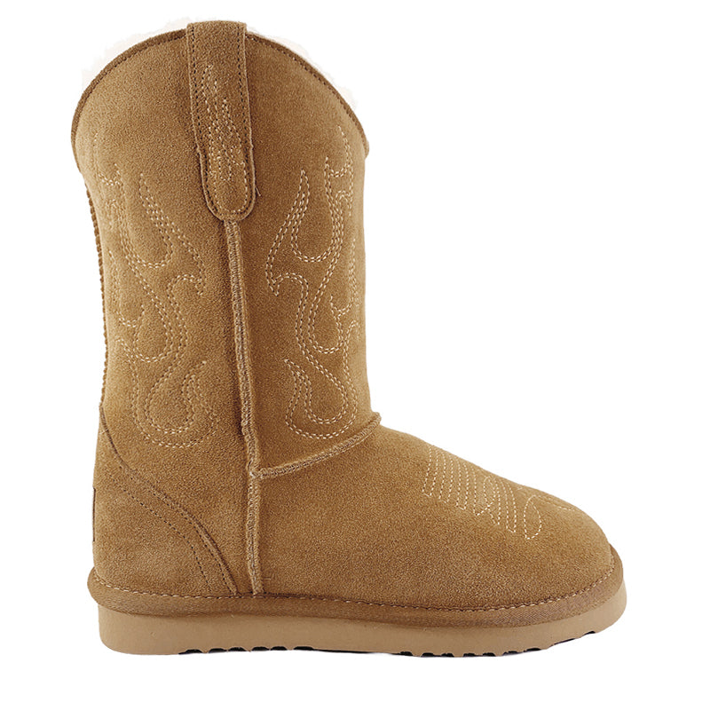 Brumby Sheepskin Boots, for women in Chestnut view 1