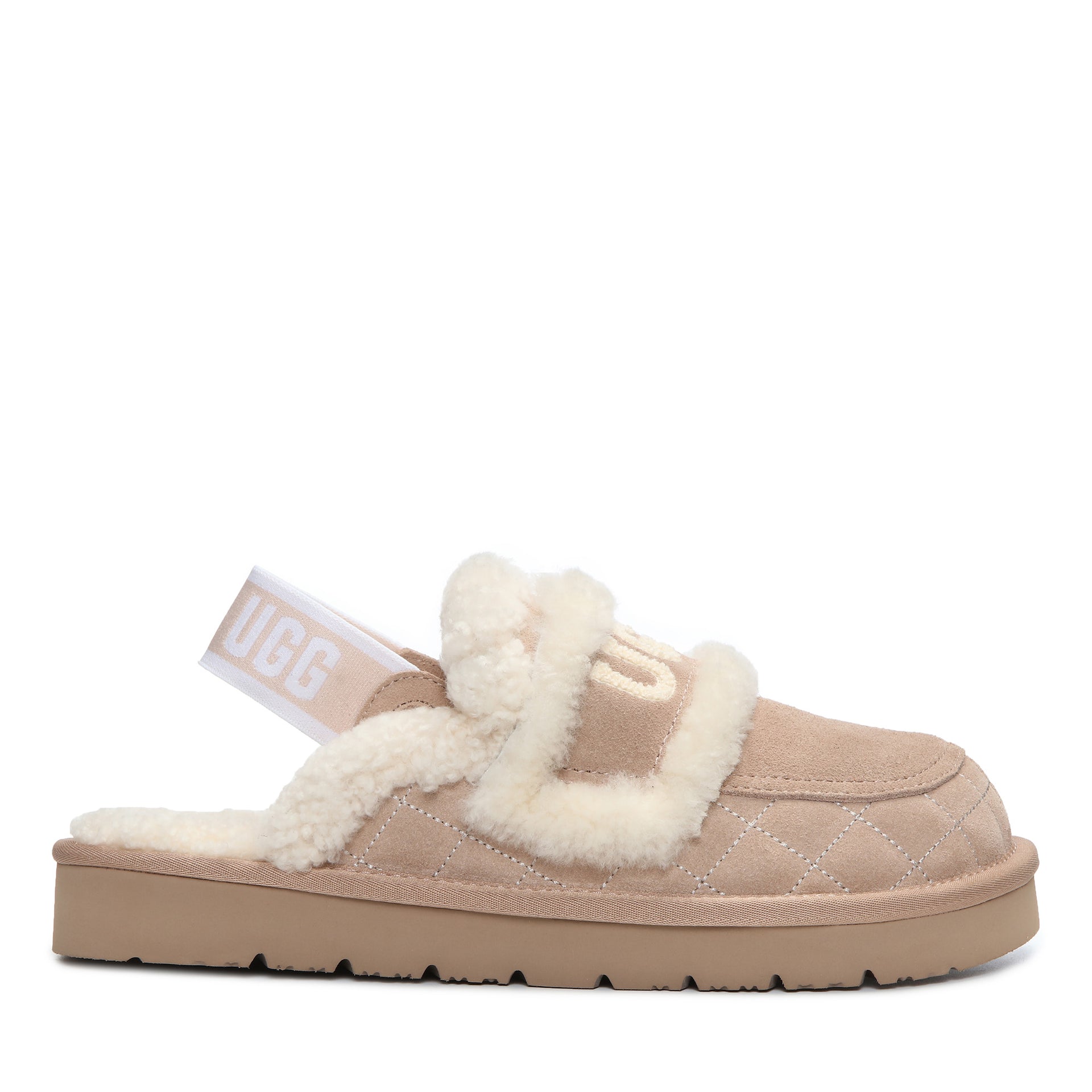 Detachable Fluffy Uggs, women's slippers in Bronze view 6