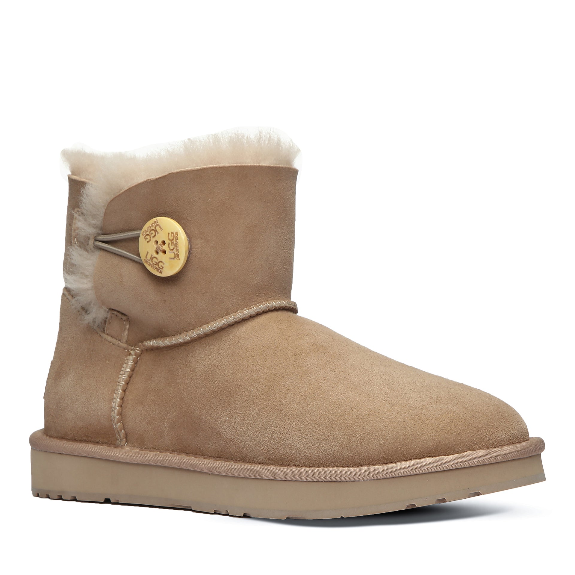 Classic Mini Button Uggs, women's boots in Bronze view 7