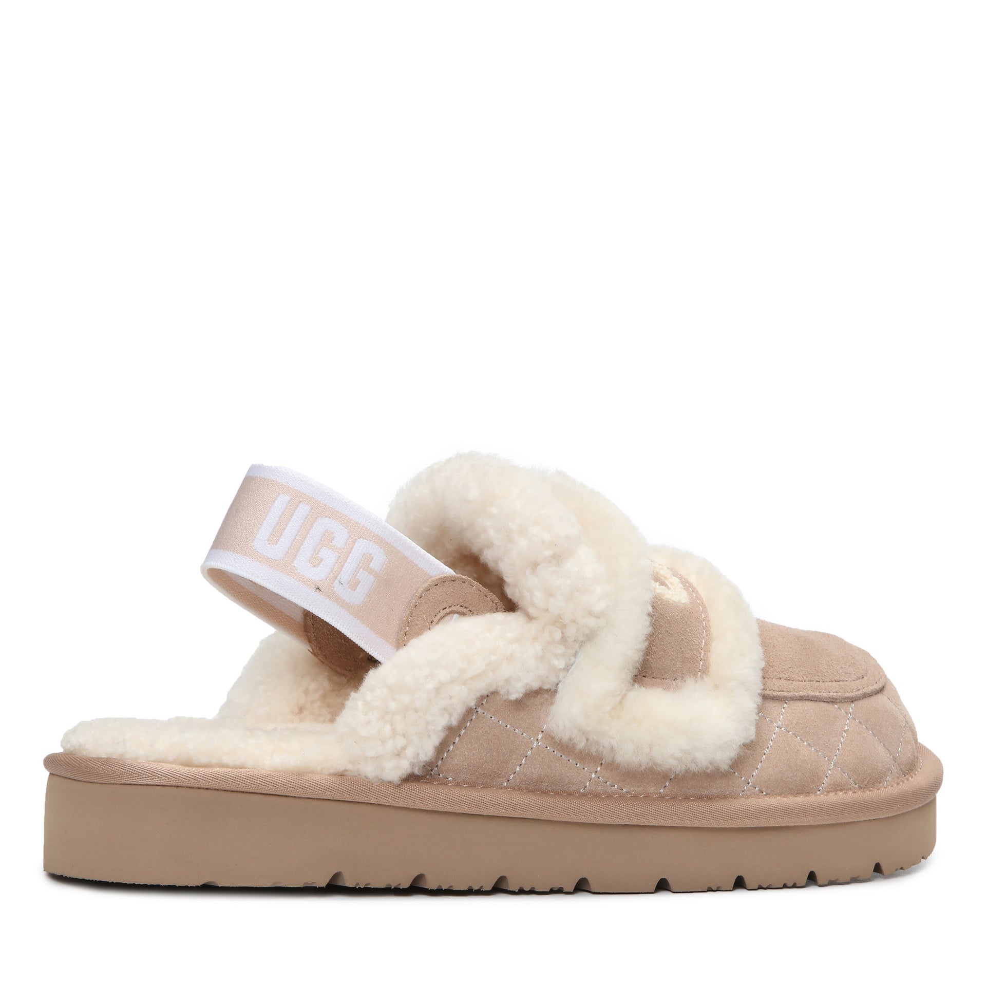 Detachable Fluffy Uggs, women's slippers in Bronze view 8
