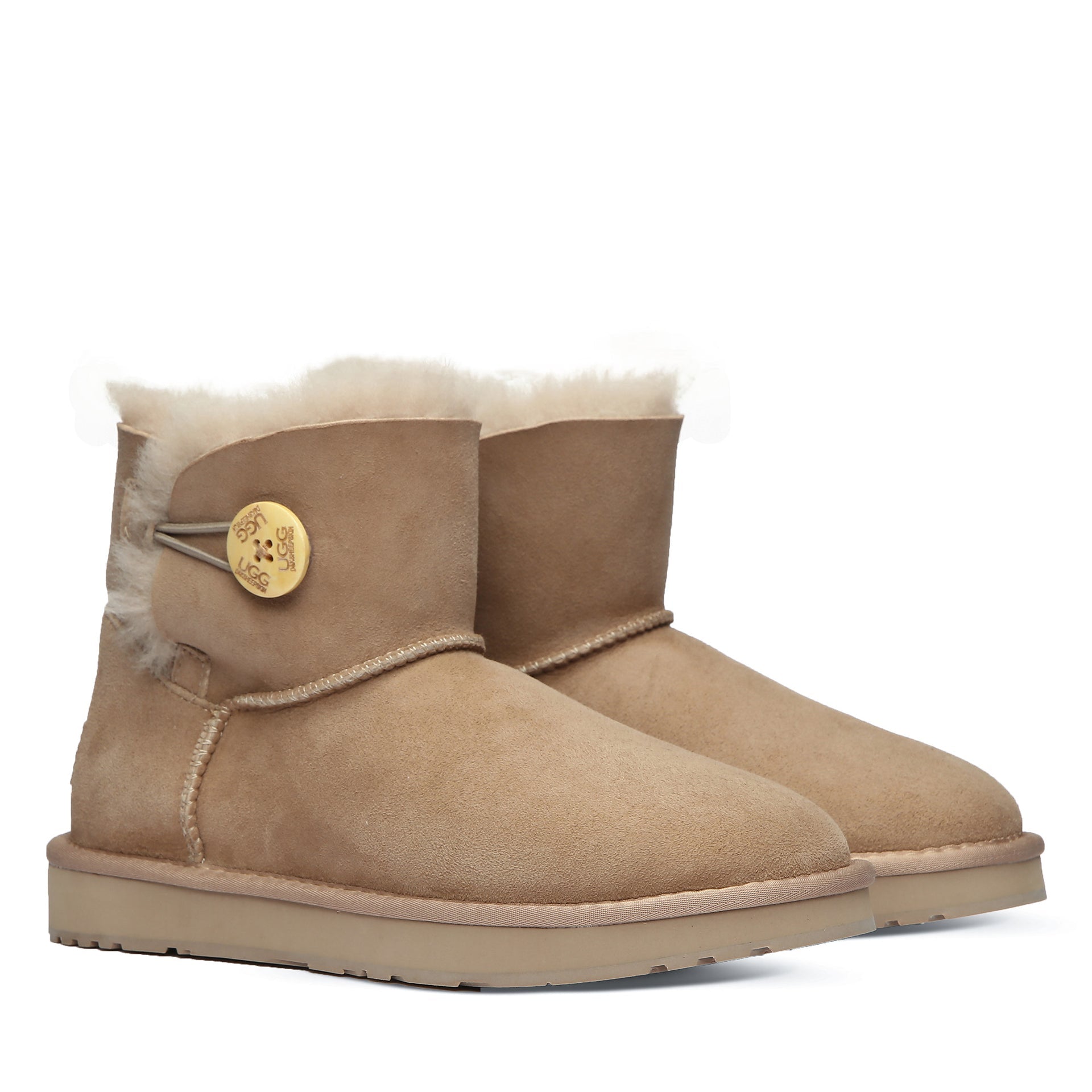 Classic Mini Button Uggs, women's boots in Bronze view 9