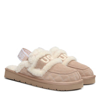 Detachable Fluffy Uggs, women's slippers in Bronze view 9