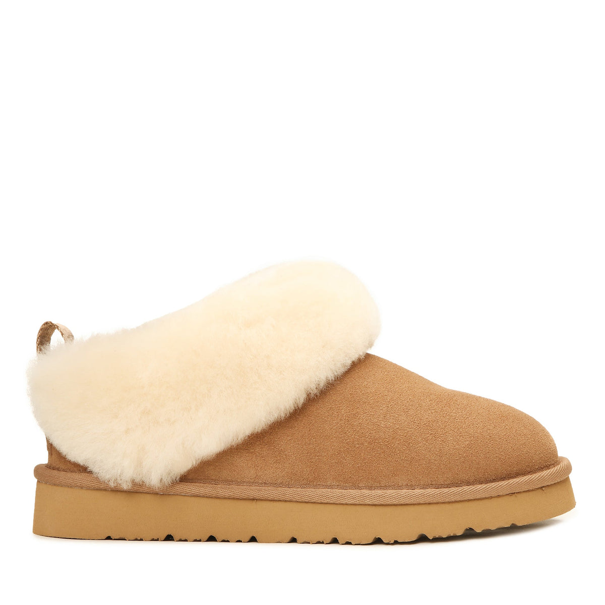 Fluffy Ugg Slippers, for women in Chestnut view 1