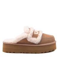 Logo Shearling Platform Uggs (DETACHABLE FEATURE)