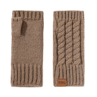 Fingerless Comfy Uggs, women's and men's gloves in Chestnut view 1