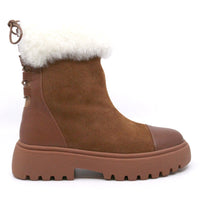 Short Furry Uggs short boots with a fluffy collar