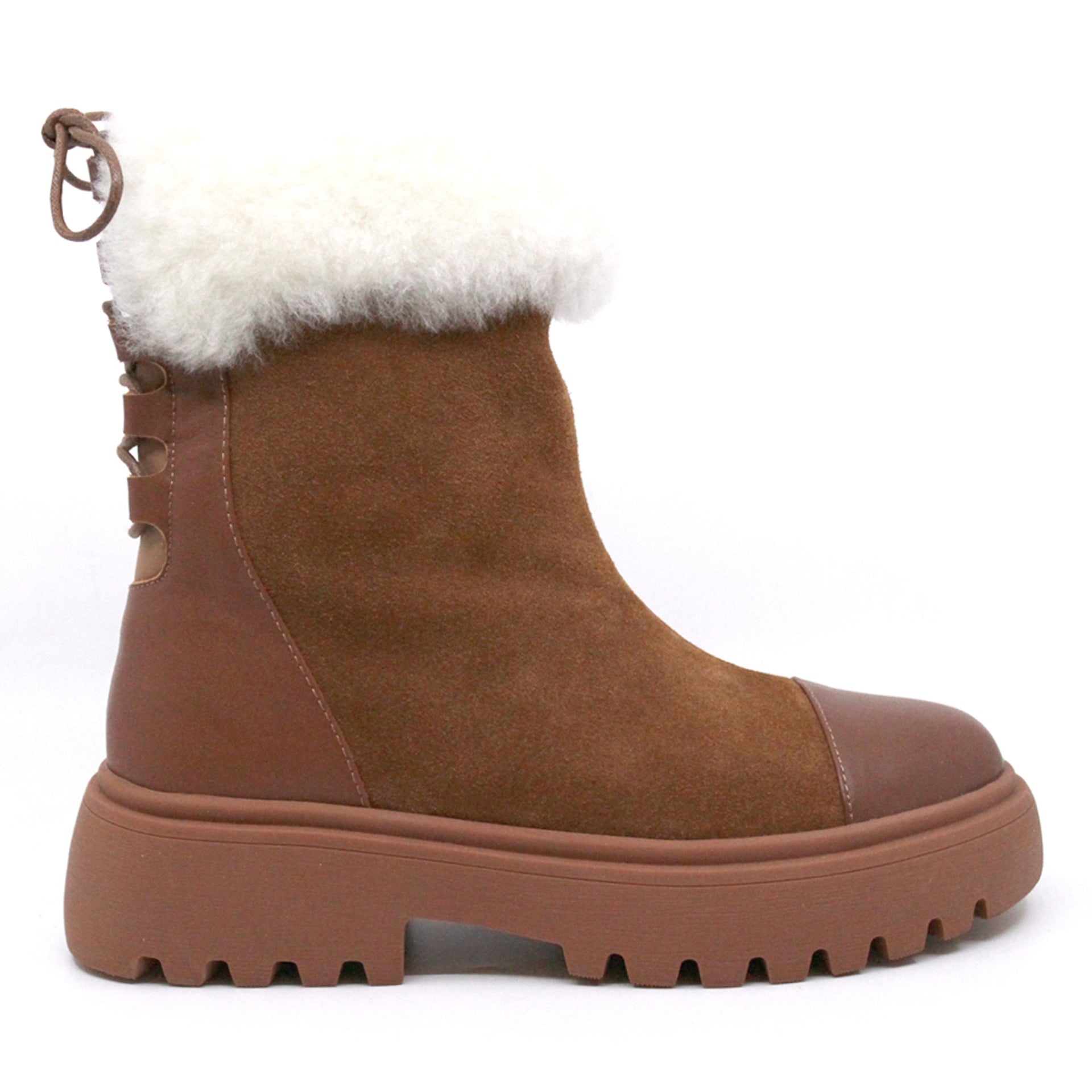 Short Furry Uggs short boots with a fluffy collar
