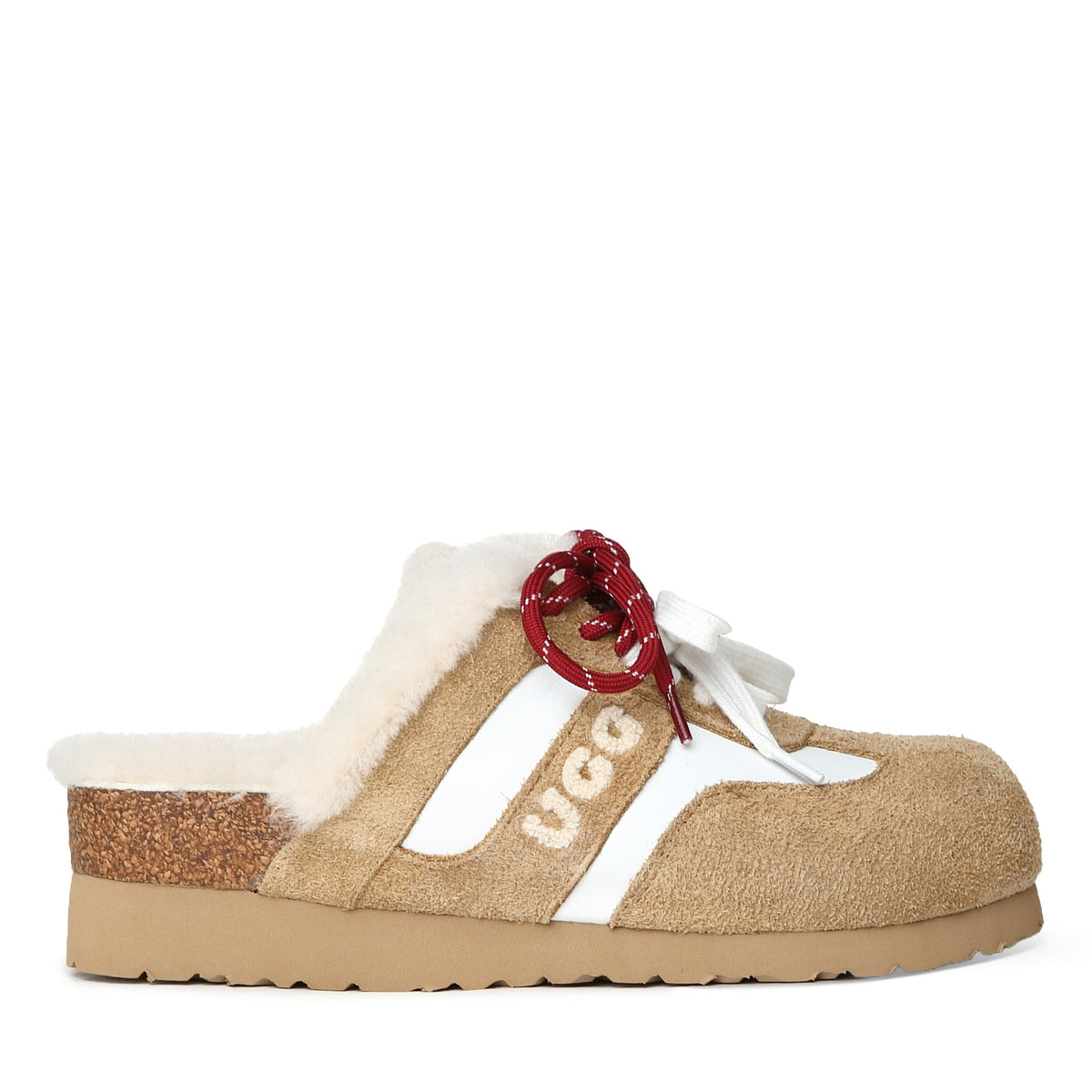 Platform Slippers Lace Uggs, for women in Chestnut view 1