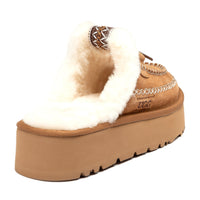 Lace Bow Platform Slippers women's sheepskin ugg slippers view 10