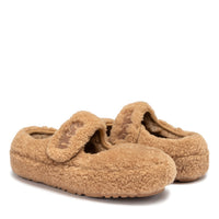 Velcro Fluffy Uggs, kids slippers in Chestnut view 4