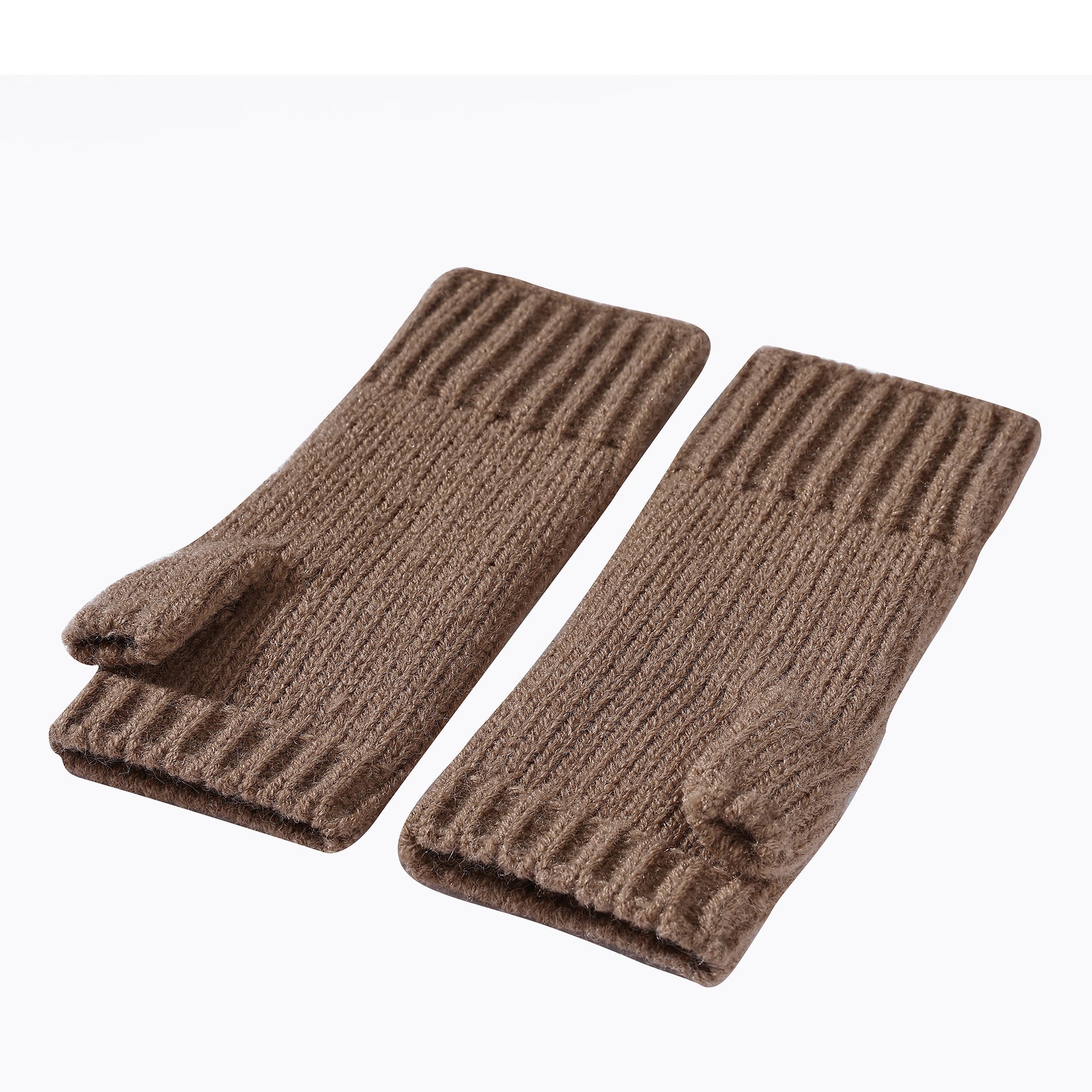 Fingerless Comfy Uggs, women's and men's gloves in Chestnut view 2