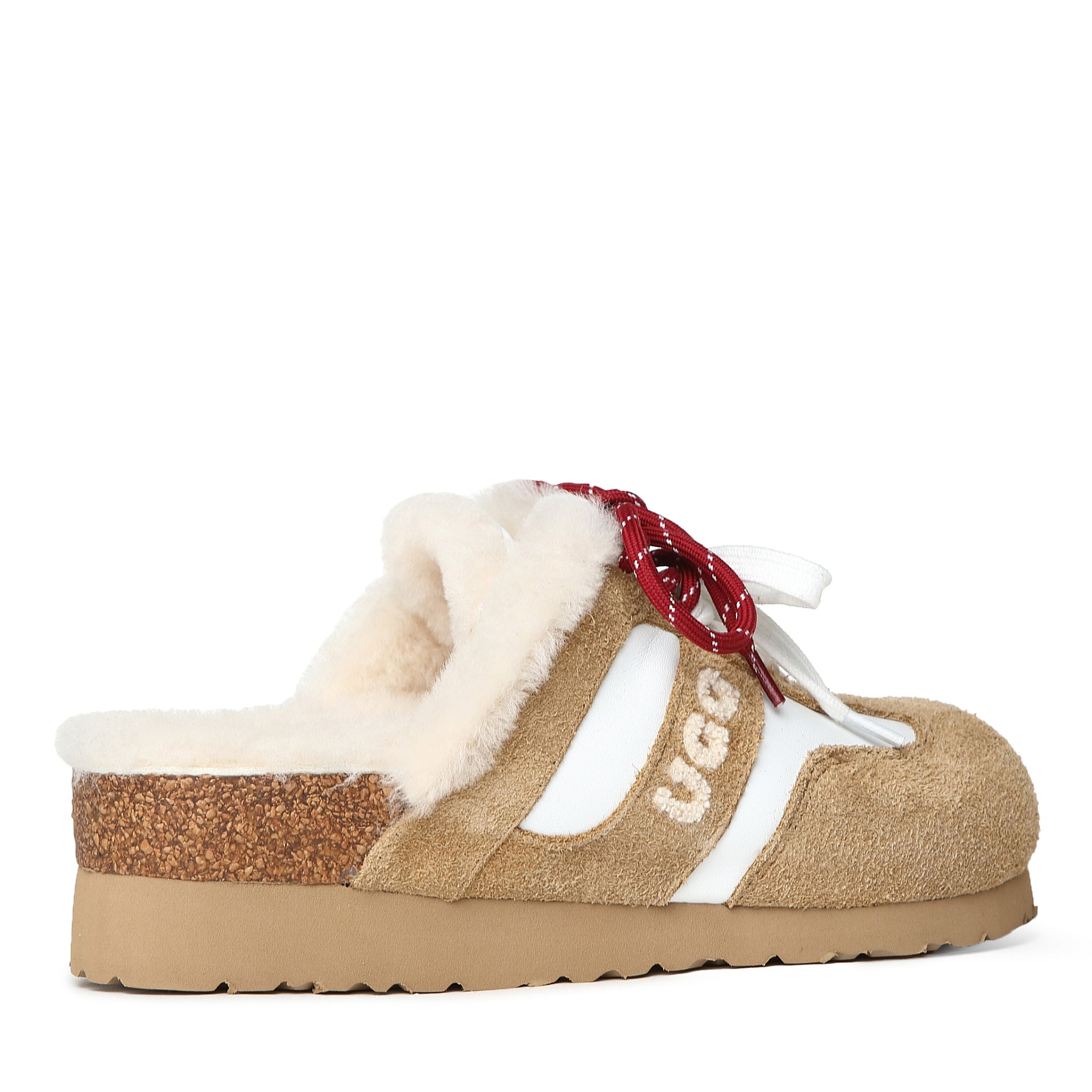 Platform Slippers Lace Uggs, for women in Chestnut view 2