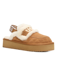 Detachable Platform Fluffy Uggs, women's slippers in Chestnut view 2