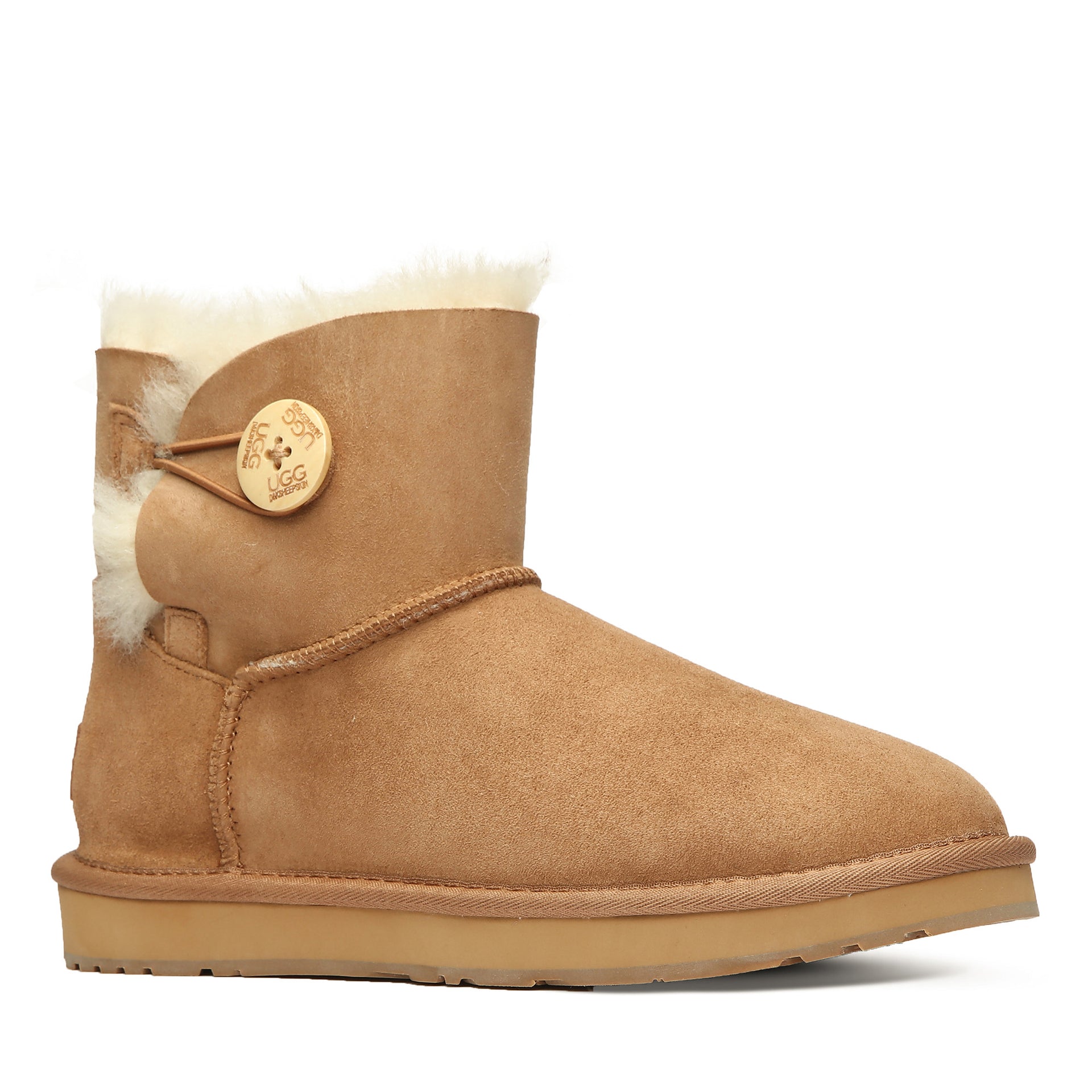 Classic Mini Button Uggs, women's boots in Chestnut view 2