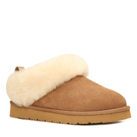 Fluffy Ugg Slippers, for women in Chestnut view 2