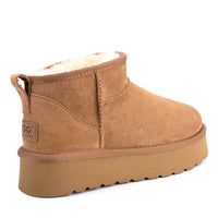 Premium Ultra Mini Platform Ugg Boots, for women in Chestnut view 3