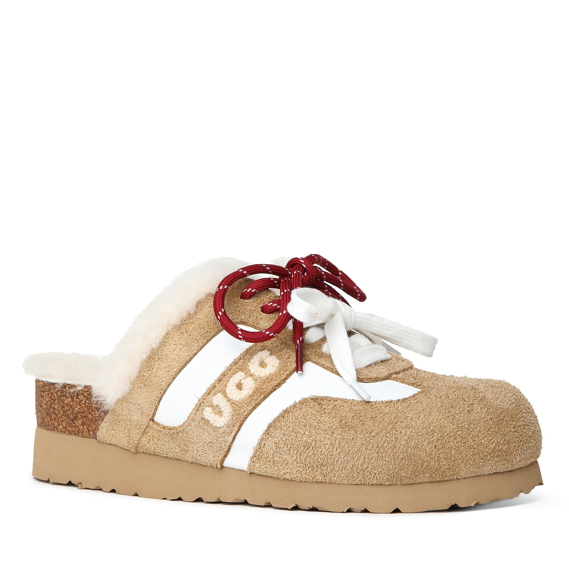Platform Slippers Lace Uggs, for women in Chestnut view 3