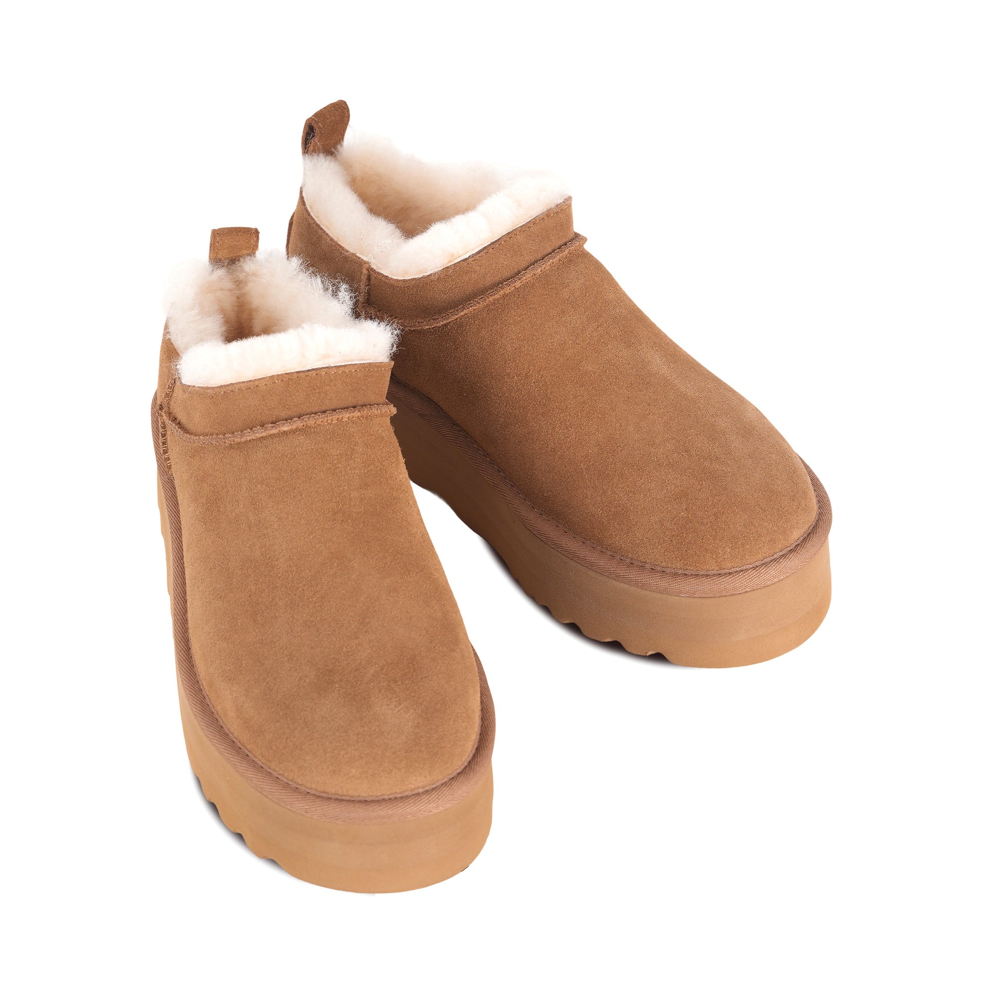 Mini Platform Uggs, women's slippers in Chestnut view 14