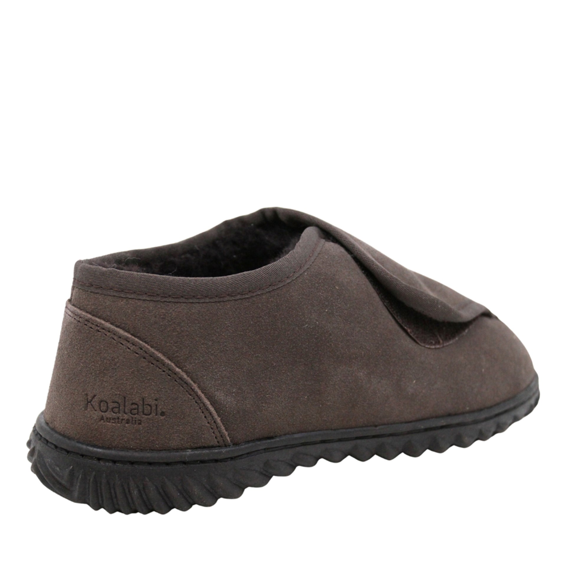 Ultimate Sheepskin Ankle Velcro, women's and men's ugg slippers in Chocolate view 16