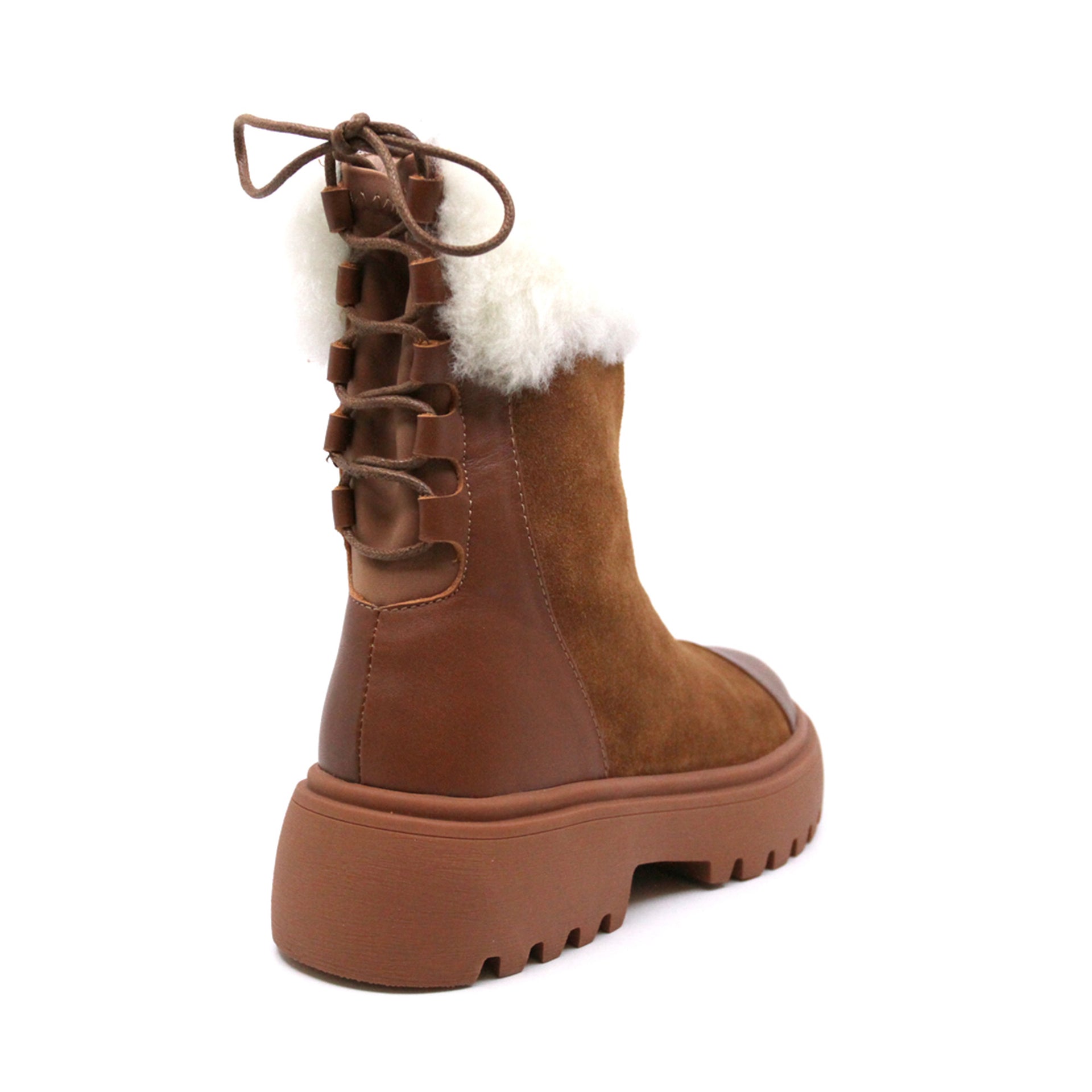 Short Furry Uggs short boots with a fluffy collar view 3