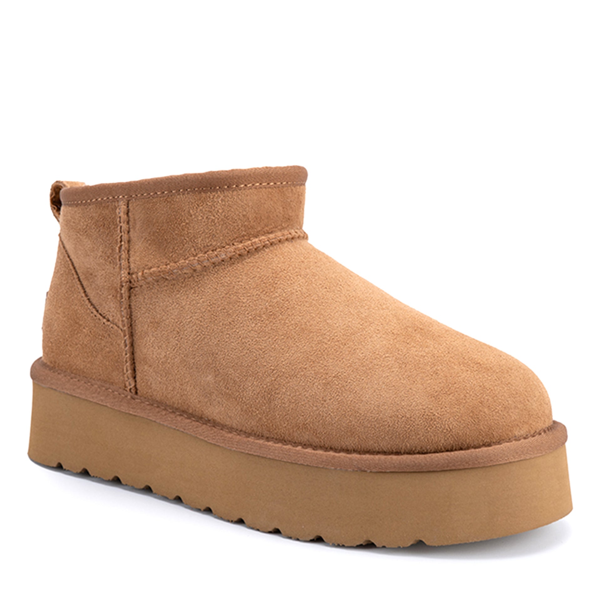 Premium Ultra Mini Platform Ugg Boots, for women in Chestnut view 2