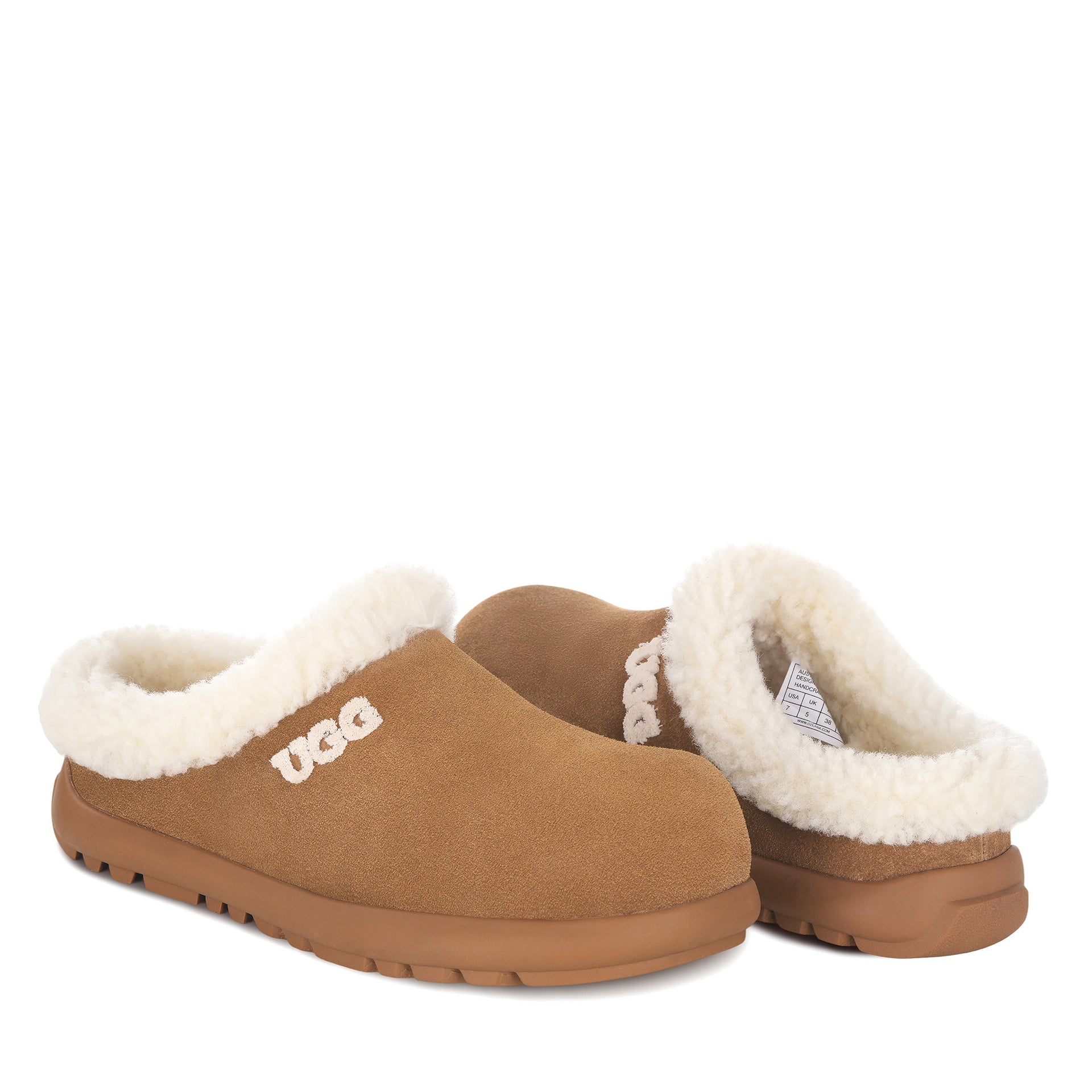 Logo Ugg Slippers, for women in Chestnut view 3
