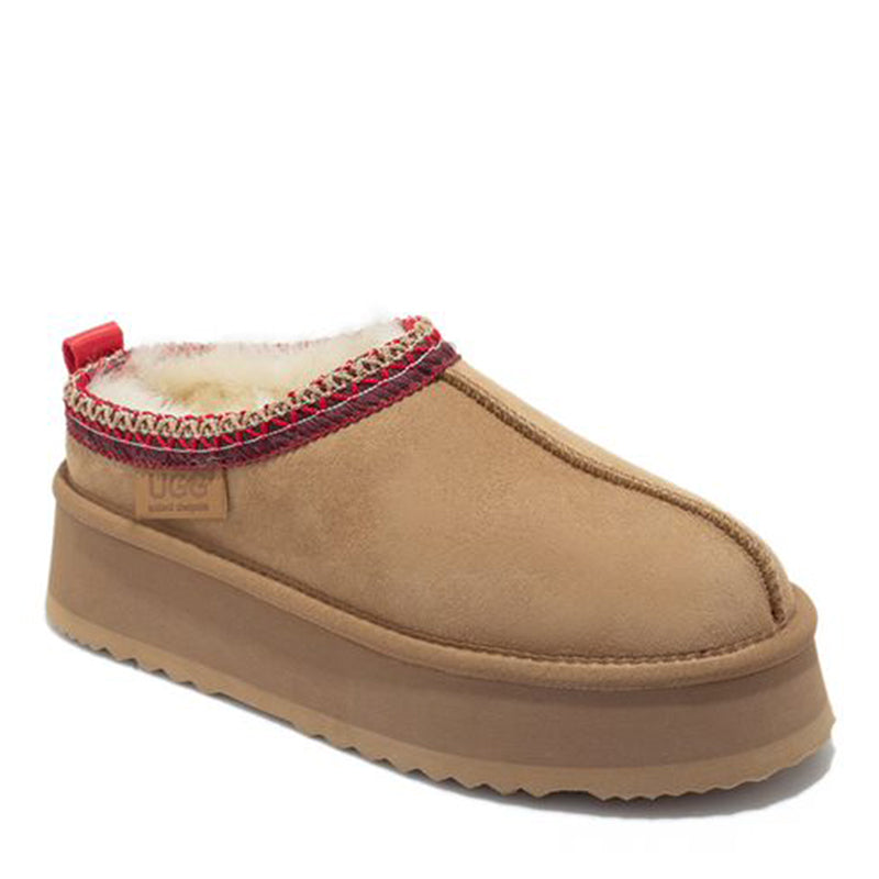Premium Tassie Platform Ugg Slippers, for women in Chestnut view 4