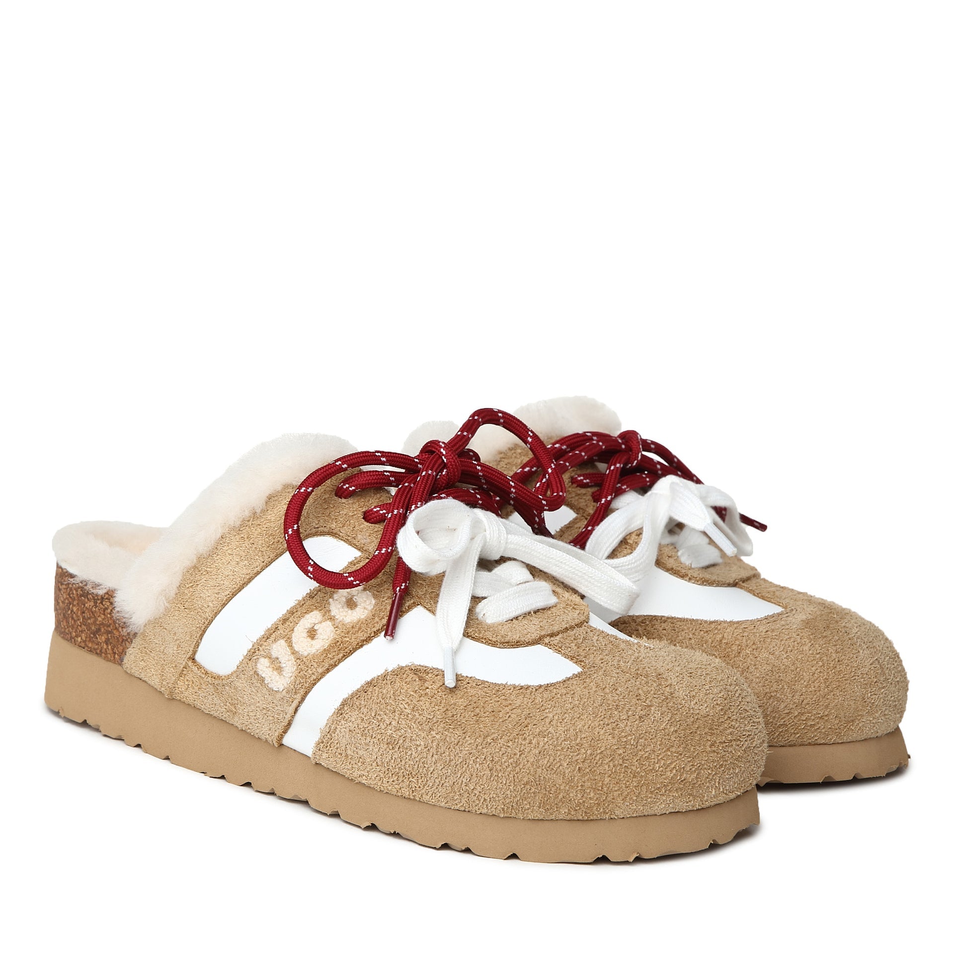 Platform Slippers Lace Uggs, for women in Chestnut view 4