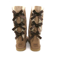 Premium Tall Back Bow Uggs, women's boots in Chestnut view 4