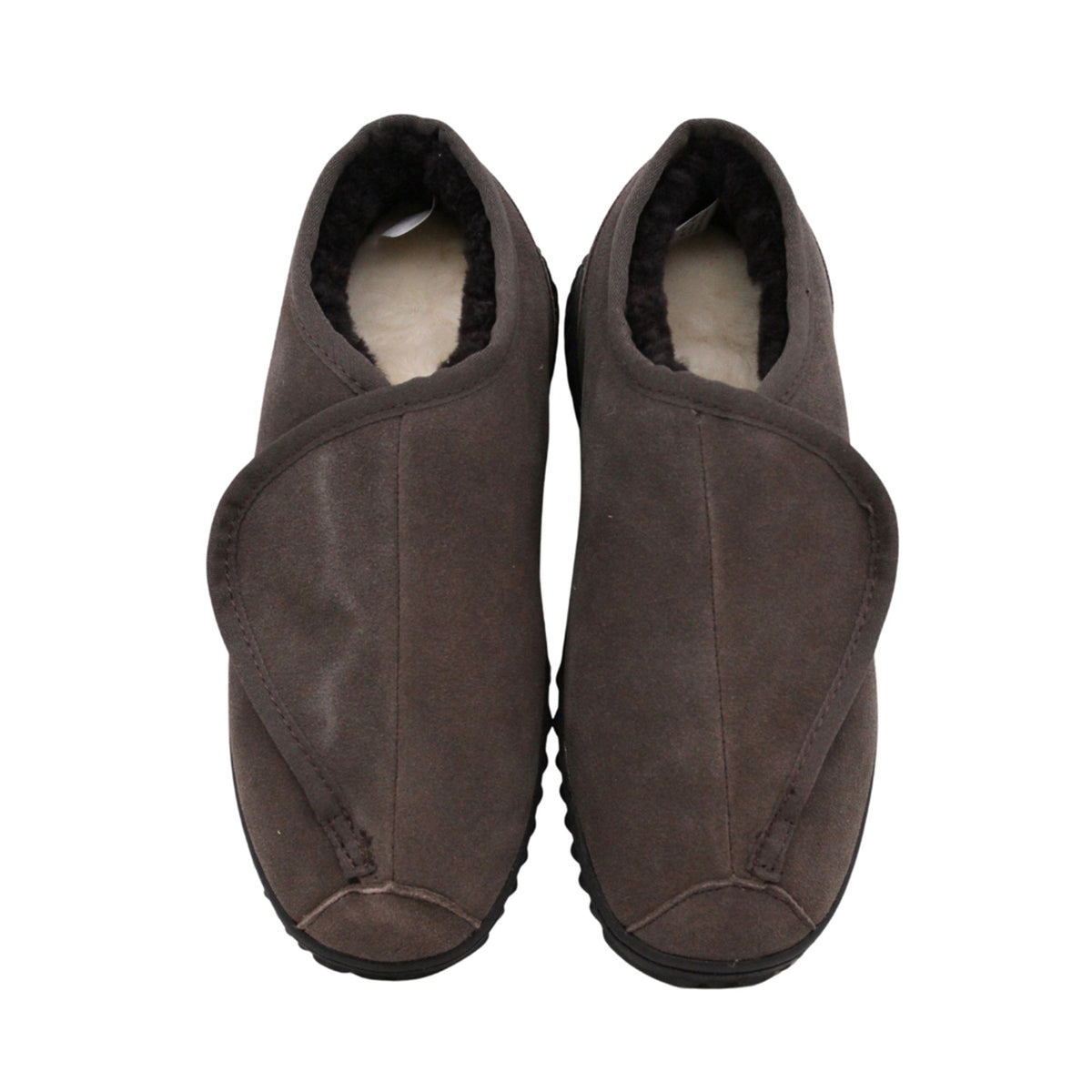 Ultimate Sheepskin Ankle Velcro, women's and men's ugg slippers in Chocolate view 17