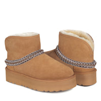 Foldable Platform Uggs, women's slippers in Chestnut view 4
