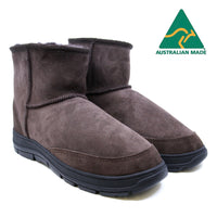 Australian Made - Terrain Ultra Short Uggs, women's and men's slippers in Chocolate view 6