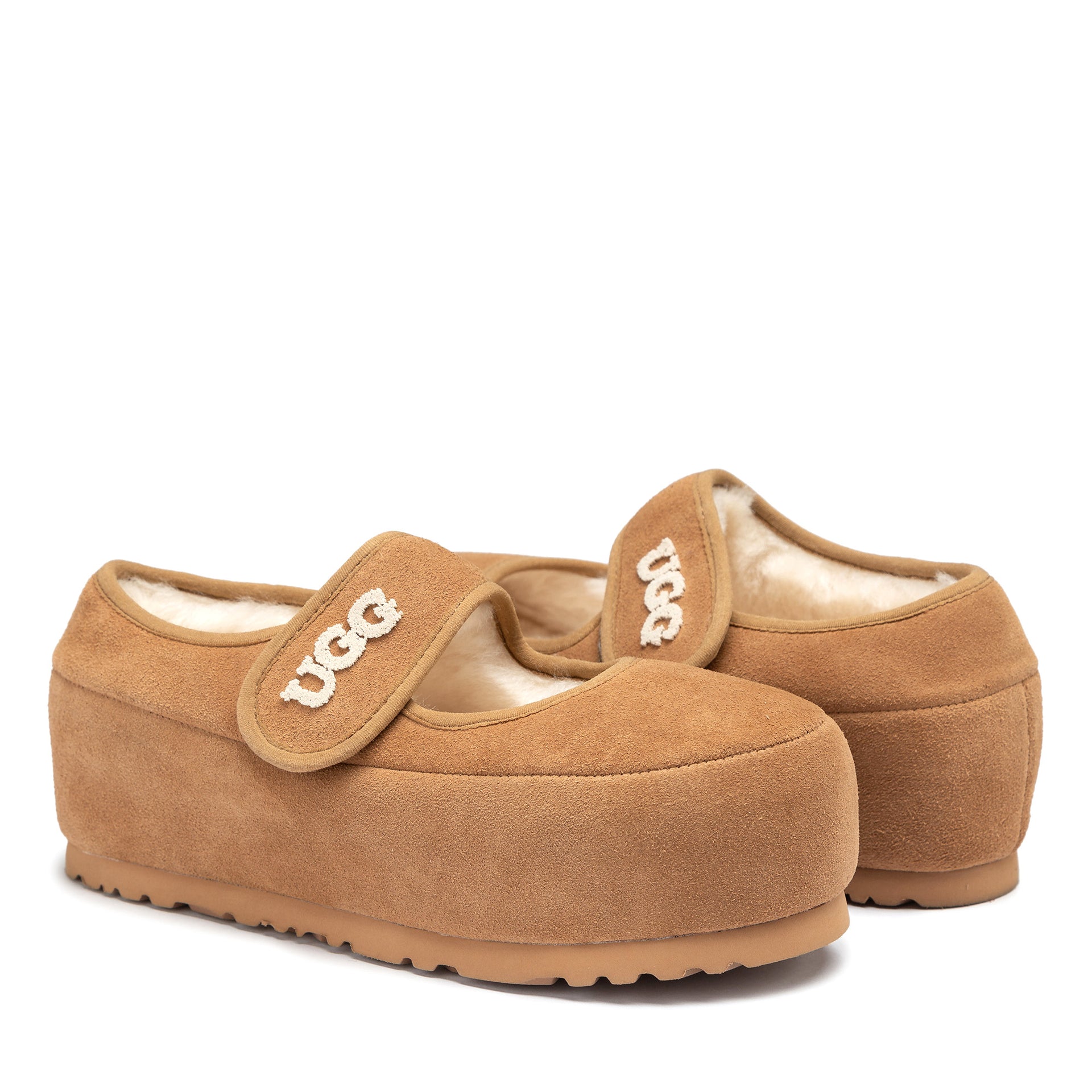 Velcro Elevator Uggs, women's slippers in Chestnut view 4