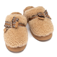 Fluffy Bow Platform Uggs, women's slippers in Chestnut view 4