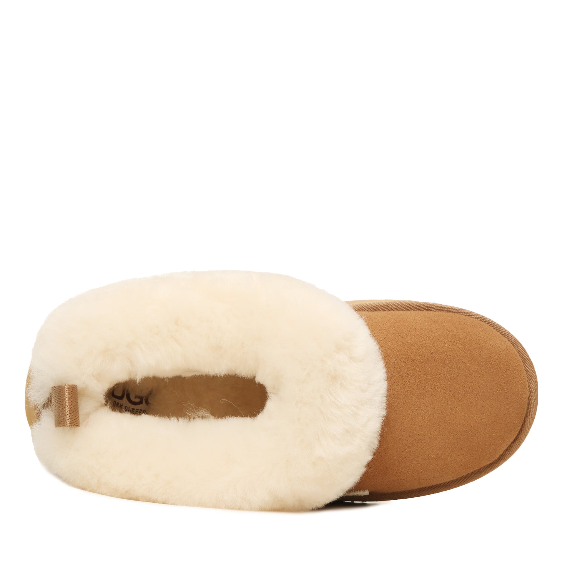 Fluffy Platform Ugg Slippers, for women in Chestnut view 4