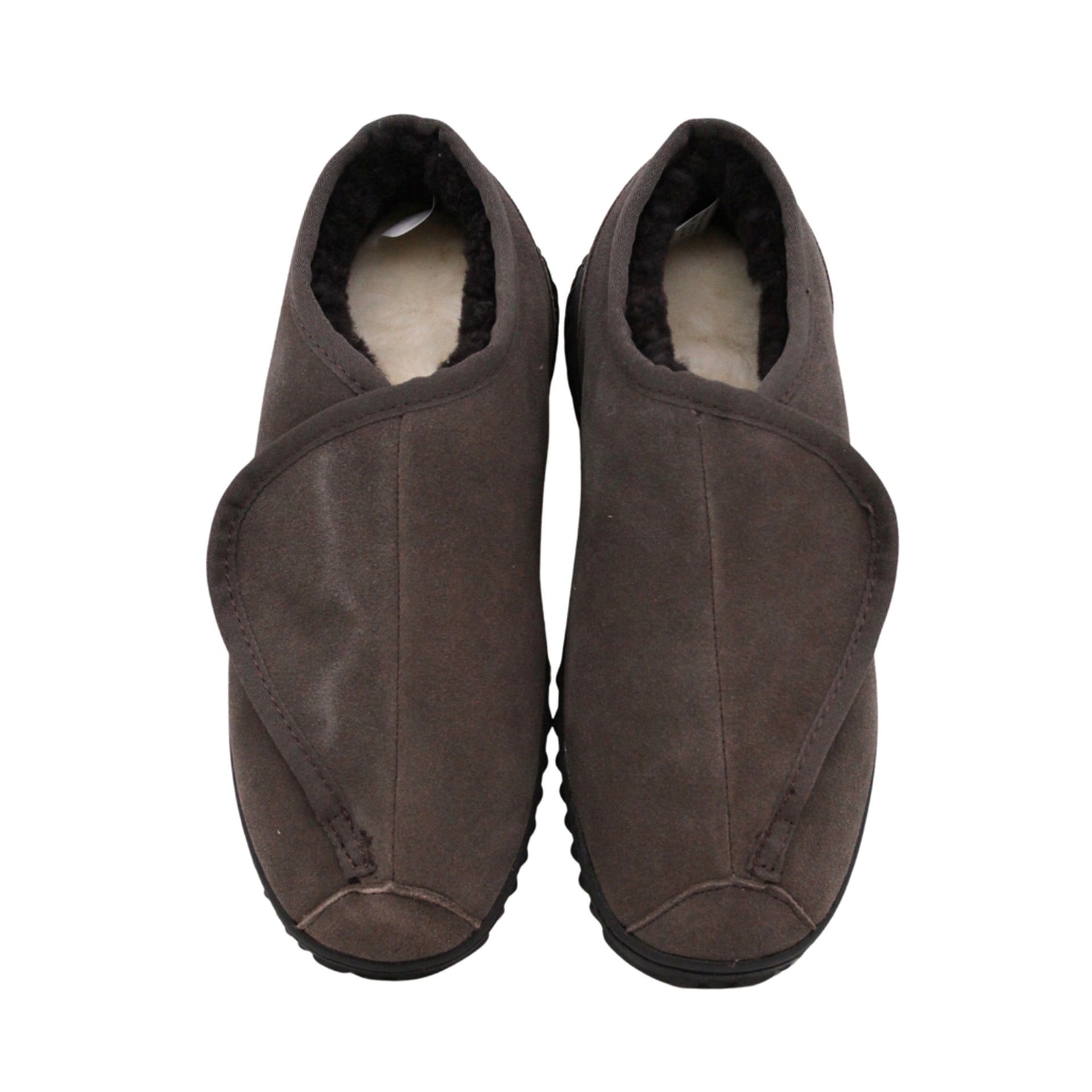 Ultimate Sheepskin Ankle Velcro, women's and men's ugg slippers in Chocolate view 17