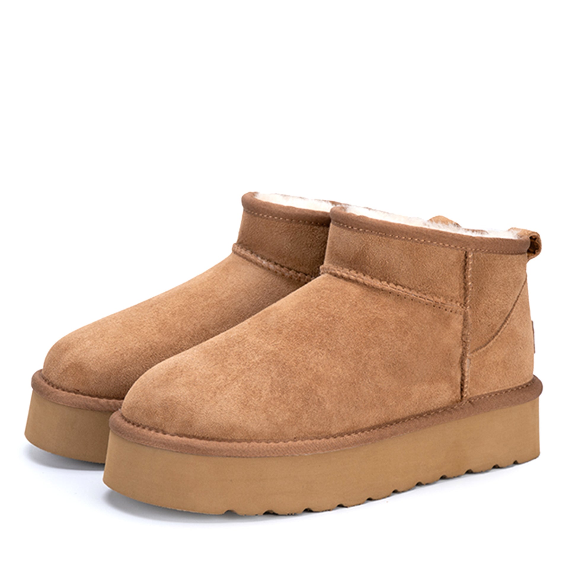 Premium Ultra Mini Platform Ugg Boots, for women in Chestnut view 4