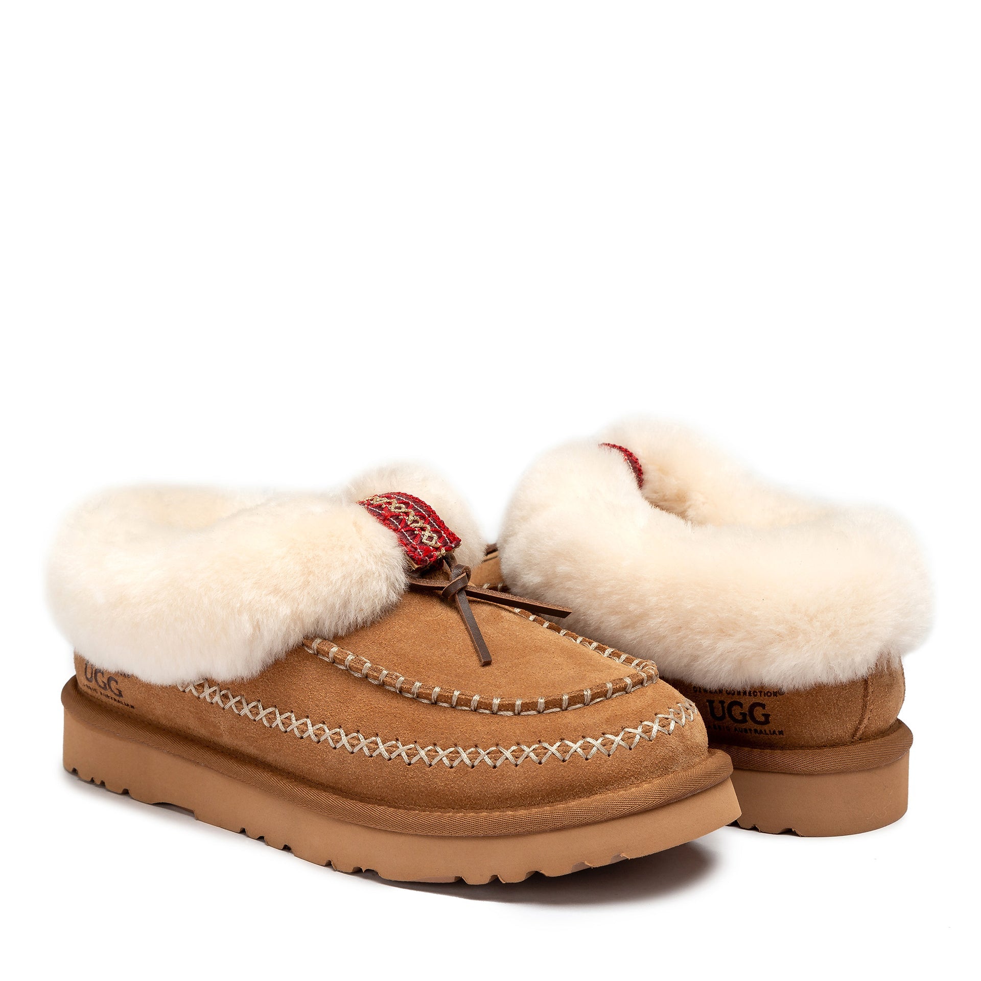 Supreme Lace Ugg Slippers, for women in Chestnut view 4