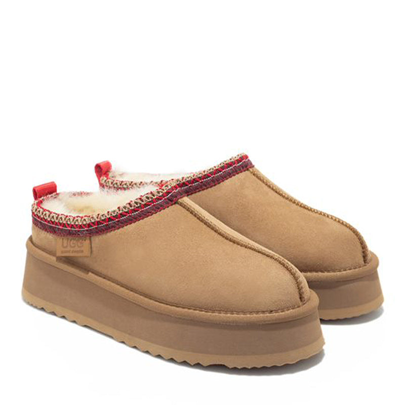 Premium Tassie Platform Ugg Slippers, for women in Chestnut view 5