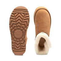 Fluffy Platform Ugg boots, for women in Chestnut view 5
