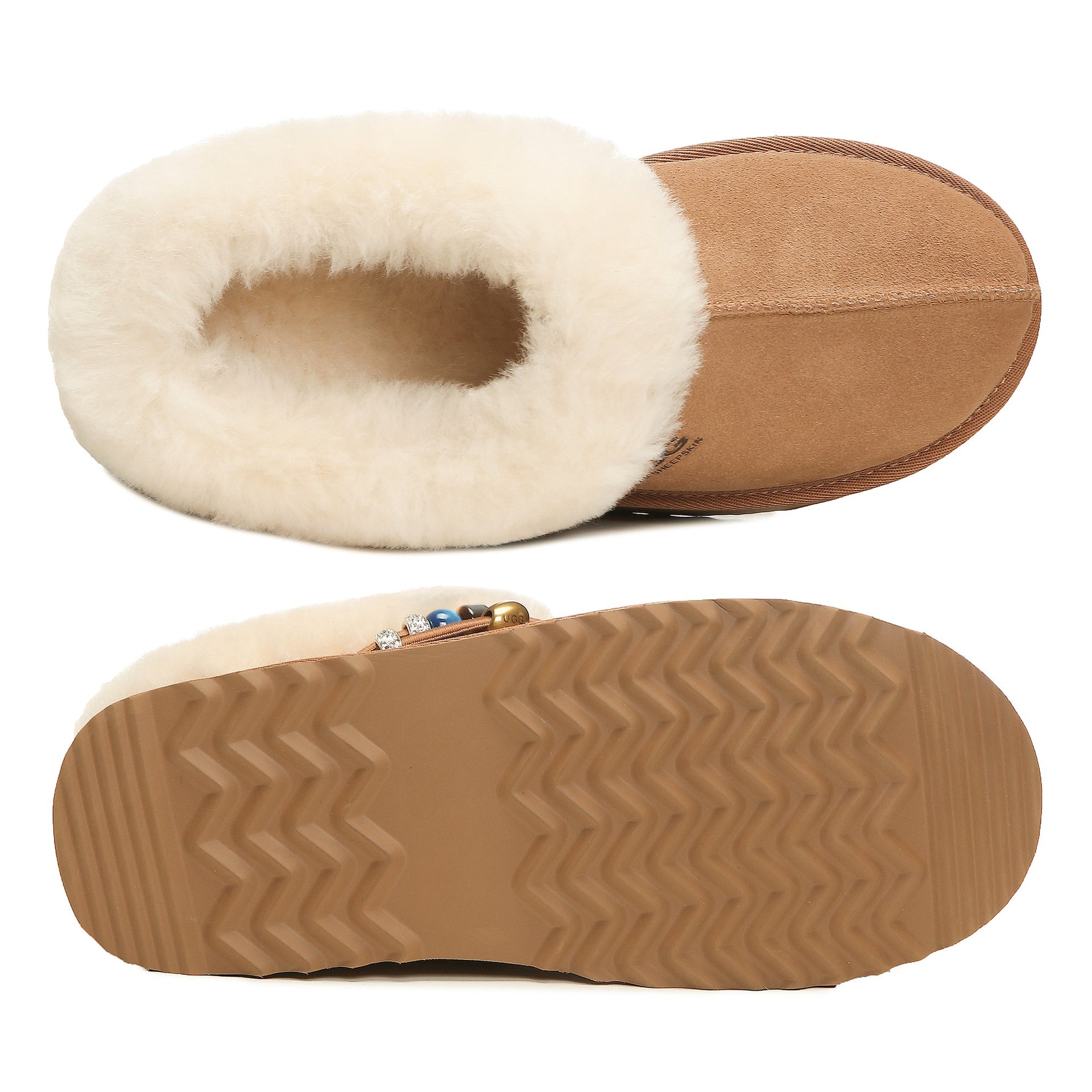 Platform Tazzelle Ugg Slippers, for women in Chestnut view 5