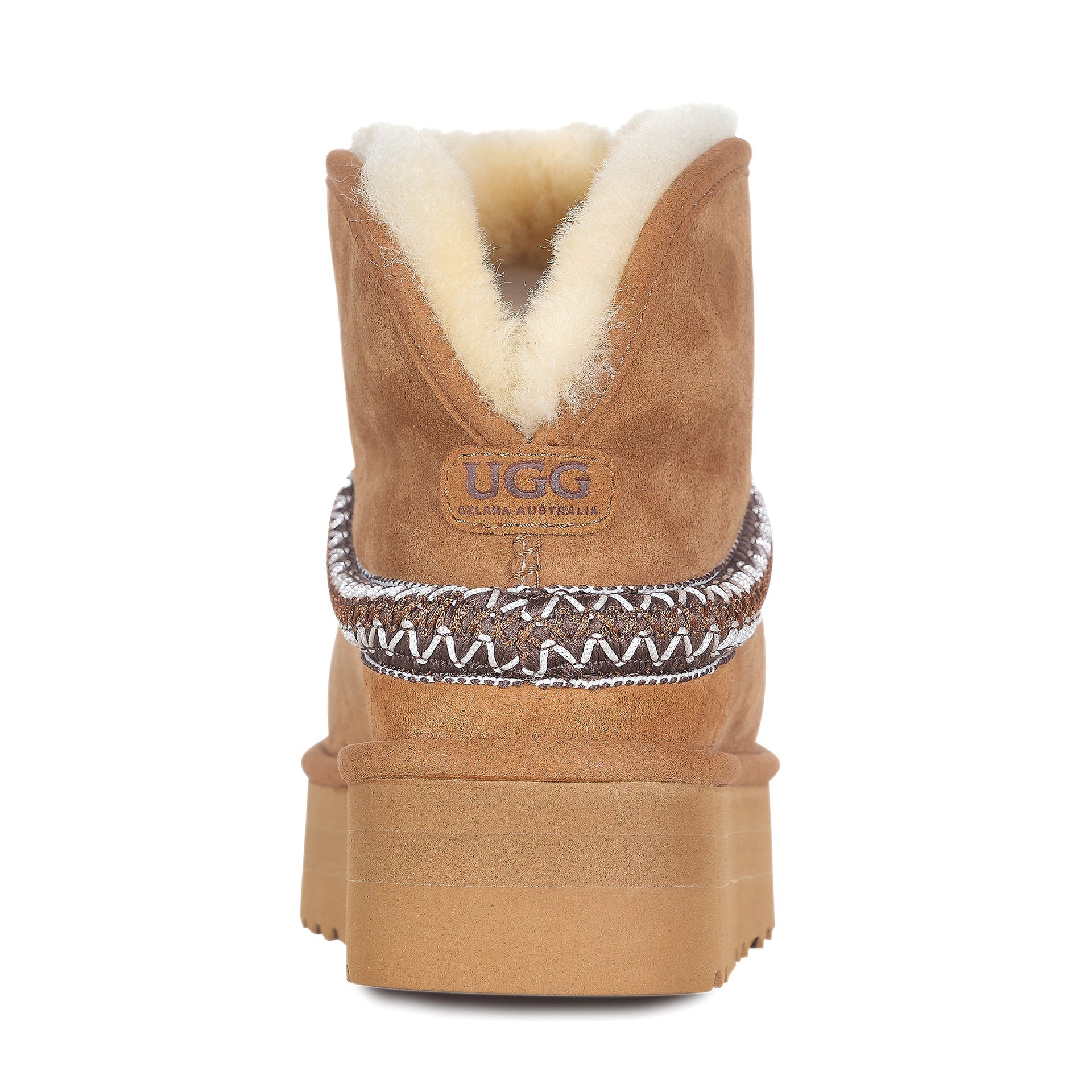 Foldable Platform Uggs, women's slippers in Chestnut view 5