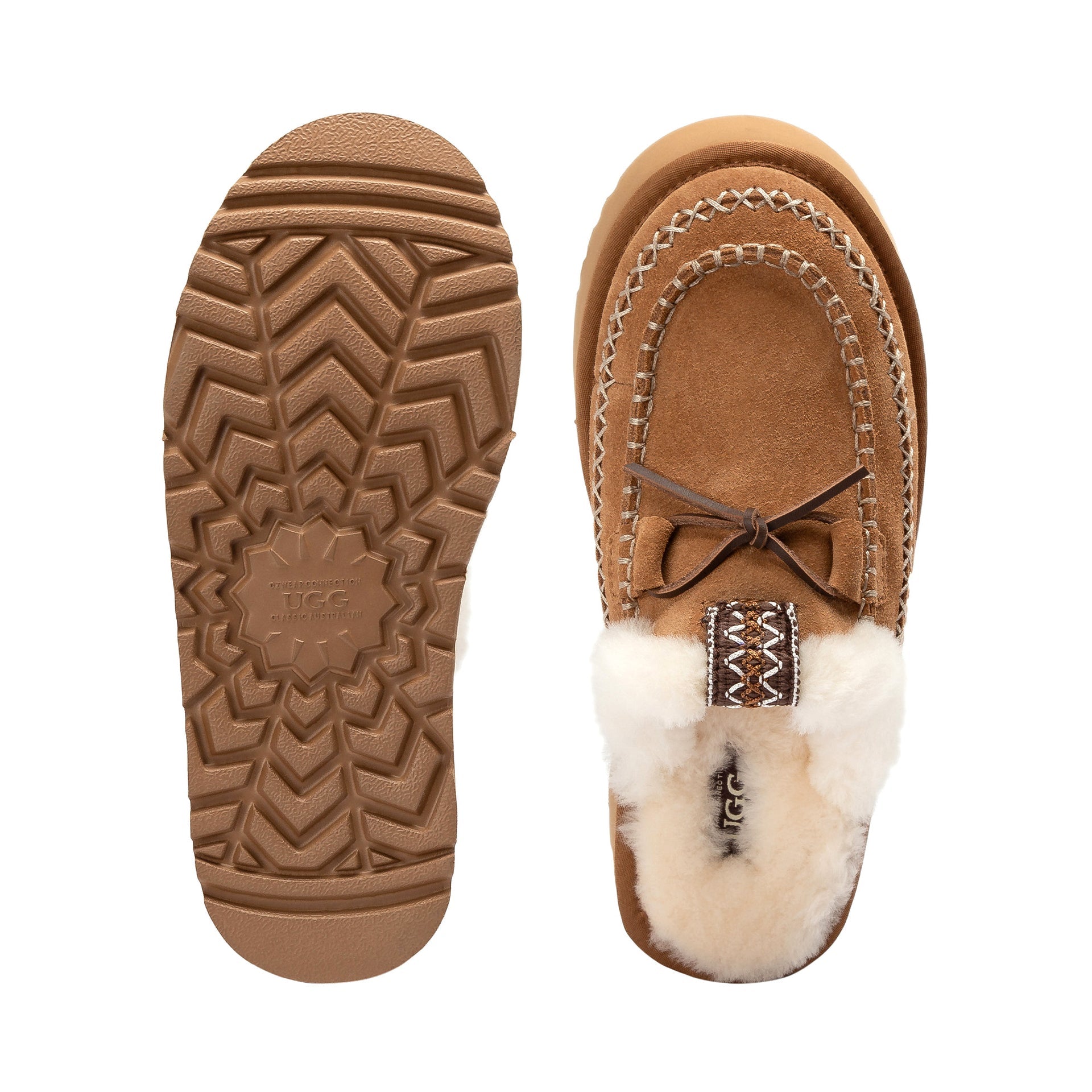 Lace Bow Platform Slippers women's sheepskin ugg slippers view 4