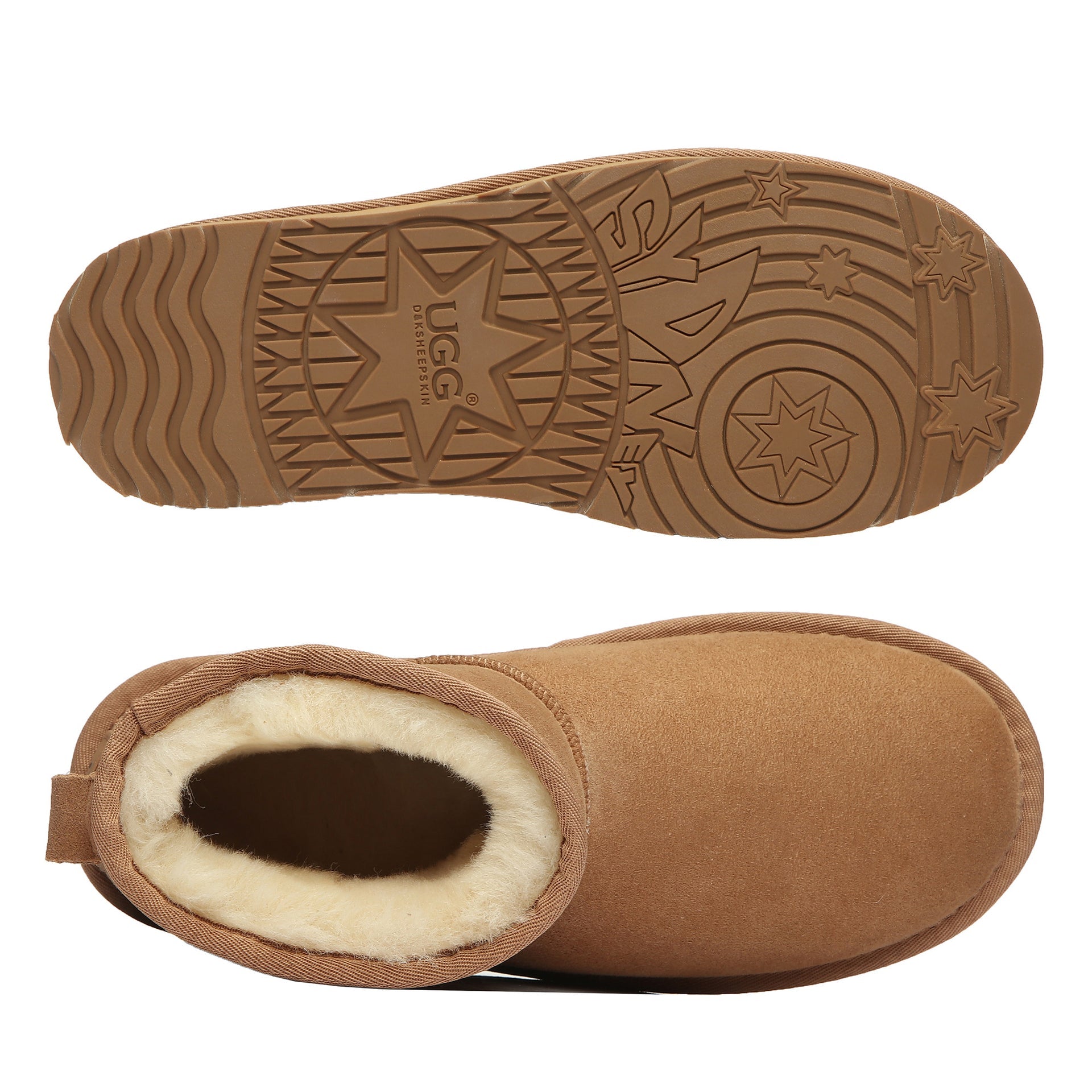 Classic Mini Uggs, women's and men's boots in Chestnut view 5